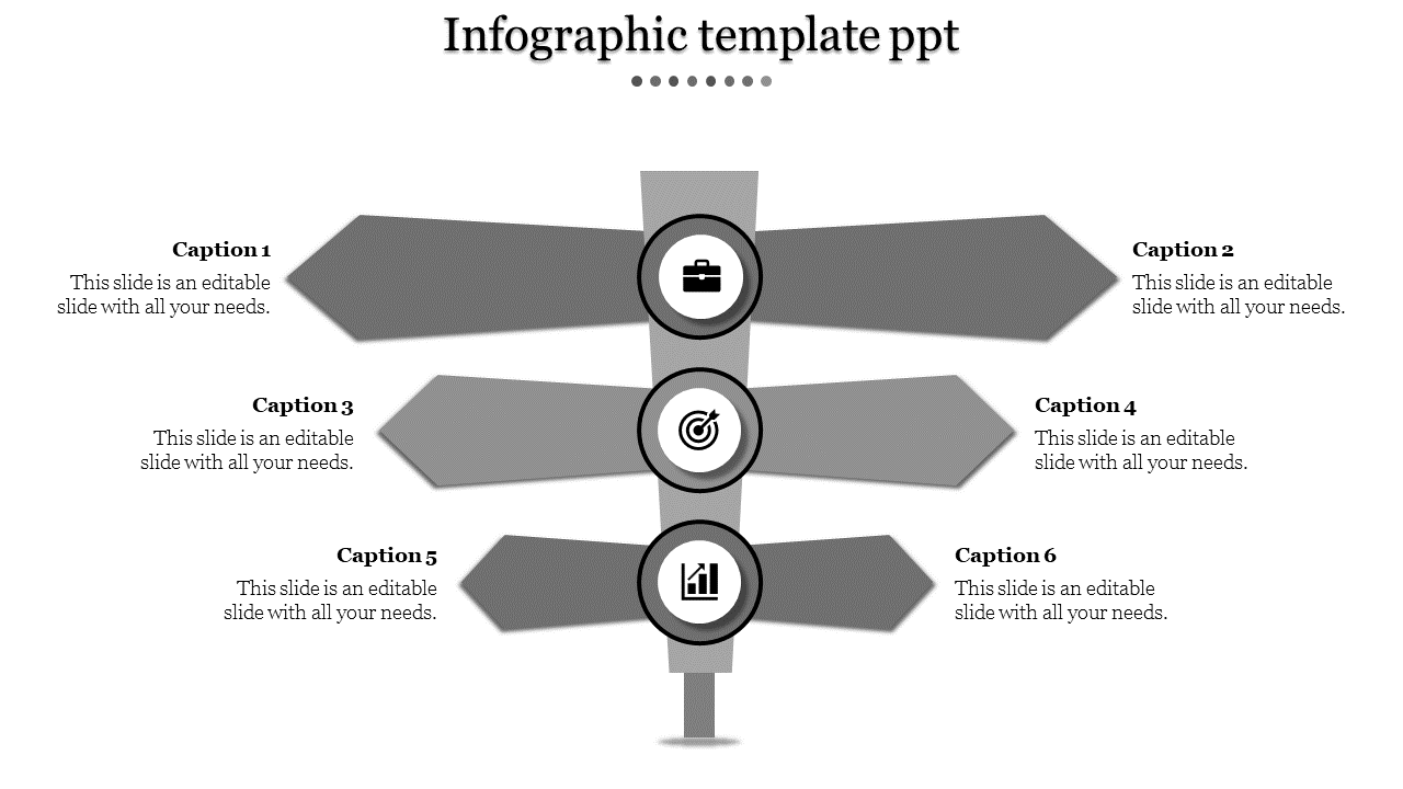 Astounding Infographic PPT Template  with Six Node Slide